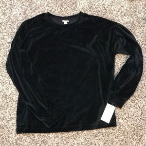 Black velvet sweatshirt M